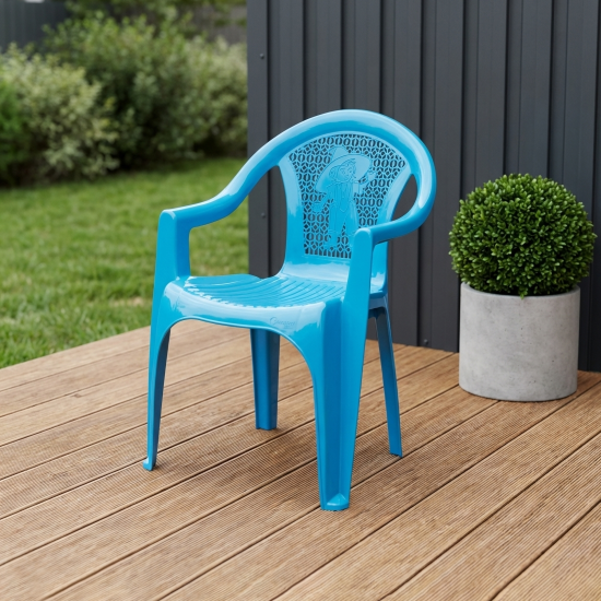 Кресло 38x35x53.5 см полипропилен голубой