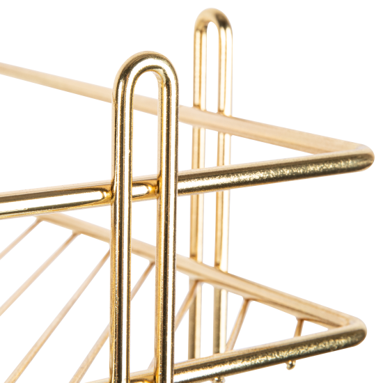 Полка для душа ProfFero С27460 угловая 2 яруса цвет золотой