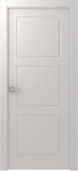 Дверь межкомнатная глухая Британия 90x200 см эмаль белый с замком