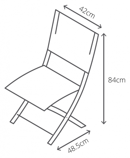 Стул Naterial Emys Origami складной 52x42x83 см сталь темно-серый