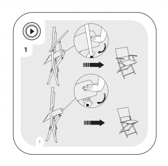 Стул Naterial Emys Origami складной 52x42x83 см сталь темно-серый