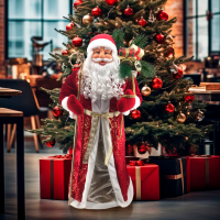 Декоративная фигура Дед Мороз 120x50 см красный