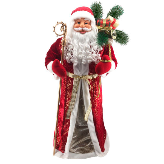 Декоративная фигура Дед Мороз 120x50 см красный