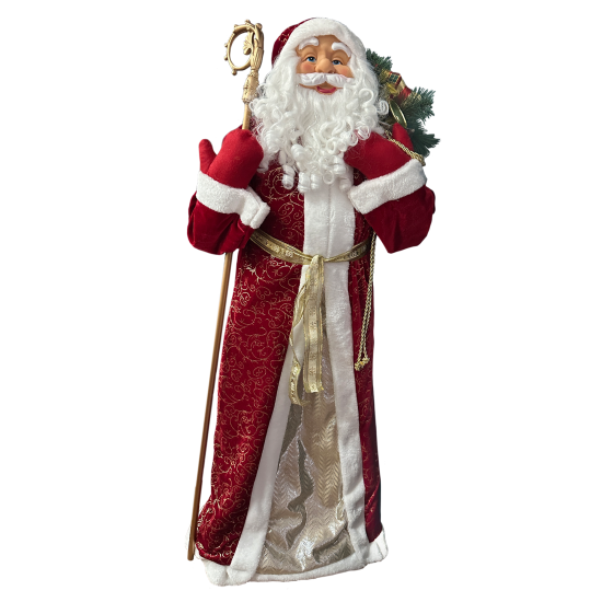 Декоративная фигура Дед Мороз 120x50 см красный