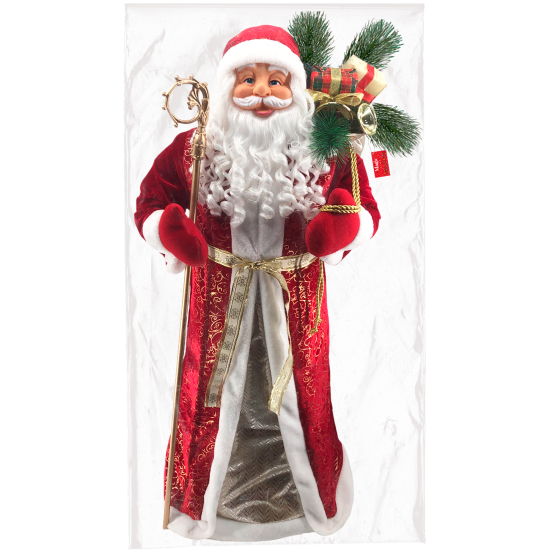 Декоративная фигура Дед Мороз 120x50 см красный