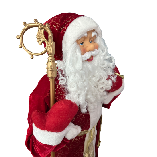 Декоративная фигура Дед Мороз 120x50 см красный