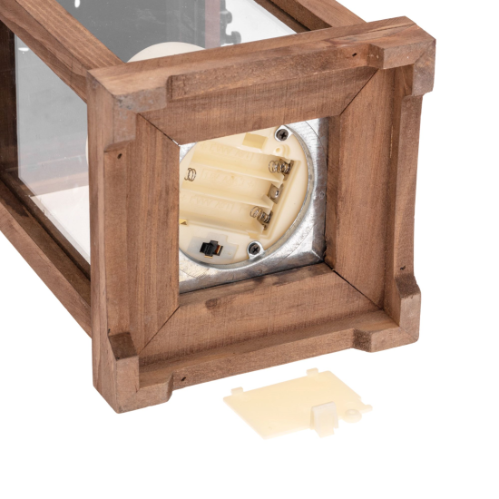 Светящаяся электрическая фигура Фонарь со свечкой для дома 1 лампа 35 см коричневый