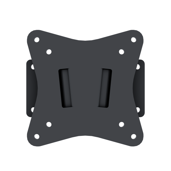 Кронштейн для ТВ настенный не поворотный 12x12 см цвет черный