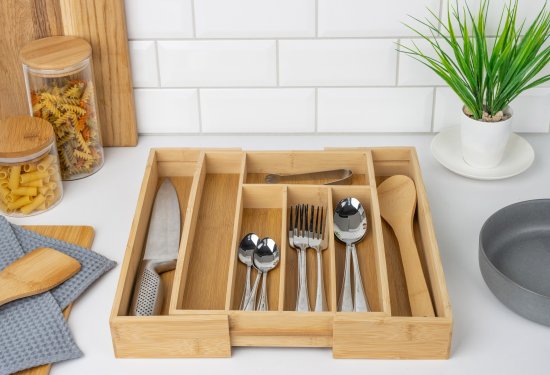 Лоток для столовых приборов Mallony 36x26x5.5 см бамбук цвет коричневый