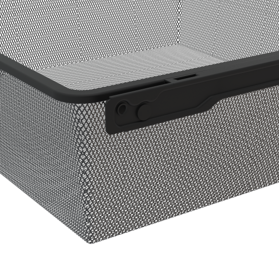 Корзина выдвижная для шкафа Лион 76.8x14.4x38.6 см цвет черный