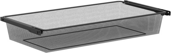 Корзина выдвижная для шкафа Лион 76.8x14.4x38.6 см цвет черный