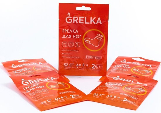 Грелка самонагревающаяся для ног Грелтек 95x70 мм, 2 шт.