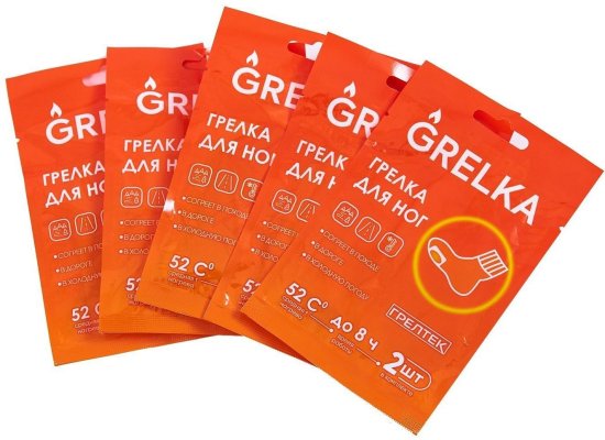 Грелка самонагревающаяся для ног Грелтек 95x70 мм, 2 шт.