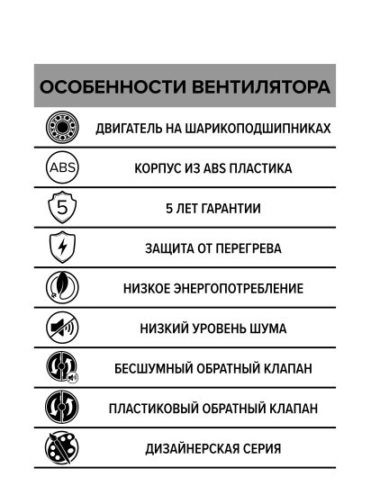 Вентилятор осевой вытяжной Diciti Breeze D125 мм 30 дБ 165 м3/ч обратный клапан цвет серый