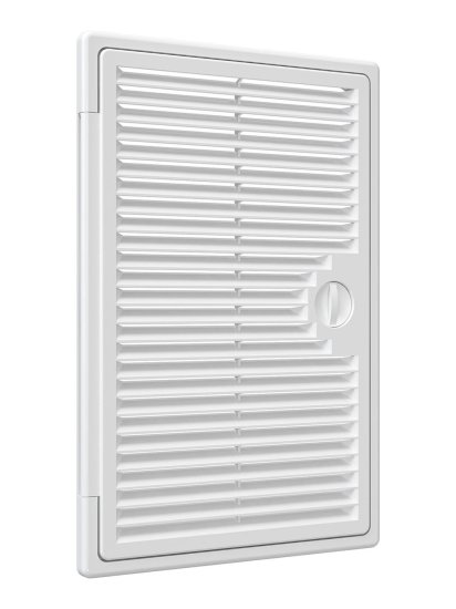 Решетка вентиляционная с дверью Era 200x300 мм пластик цвет белый