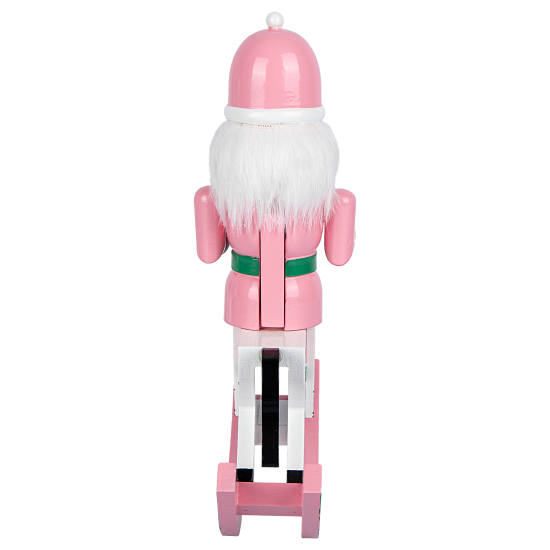 Декоративная фигура Щелкунчик на коне 30x24.5 см розовый