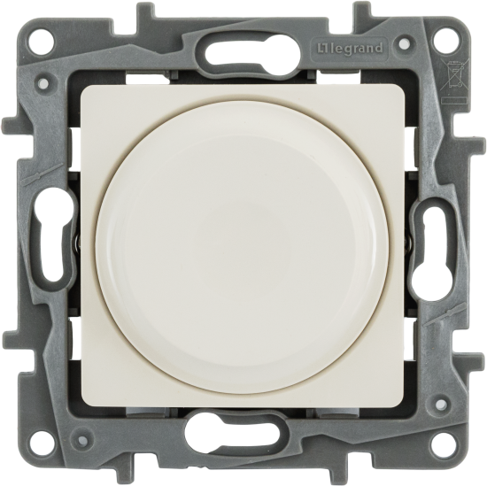 Диммер поворотно-нажимной универсальный LED - Legrand Etika - 300Вт без нейтрали - слоновая кость