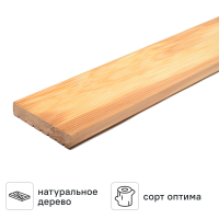 Террасная доска Лиственница Оптима 4000x142x27 мм Вельвет 0.57 м²
