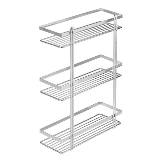 Полка для ванной Lider Drop трехъярусная 310х110х530 мм металл хром (4262)