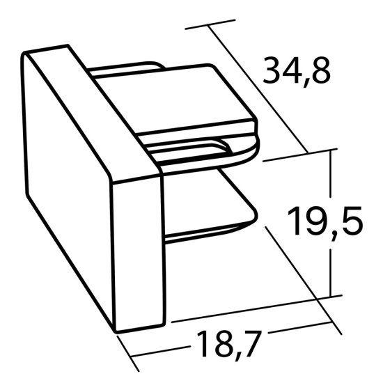 Заглушка для однофазного шинопровода Ritter Artline белая (23110 7)