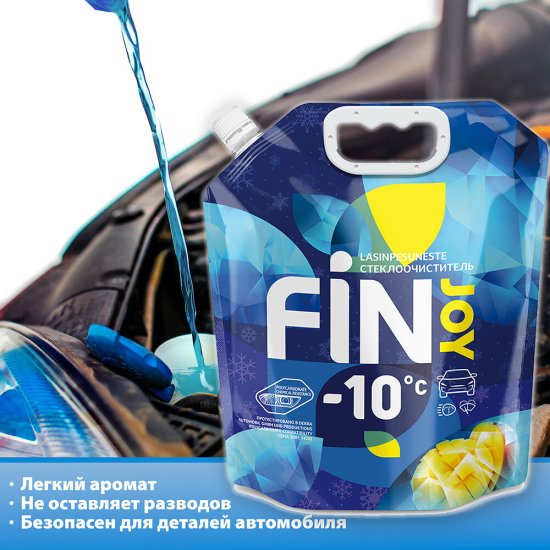 Стеклоомыватель Fin Joy Indigo mango зимний -10 °С 3 л