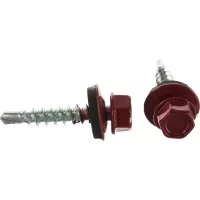 Кровельный саморез Стройметиз 4,8х28 RAL3003 красный рубин (300 шт.)