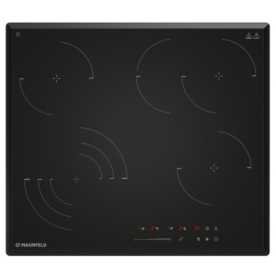 Электрическая варочная панель Maunfeld CVCE594SSMDBK LUX 59 см 4 конфорки цвет черный