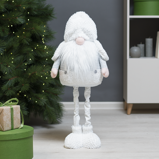 Декоративная фигура Гном 78 см белая