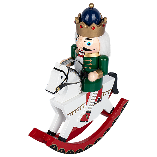 Декоративная фигура Щелкунчик на коне 30x24.5 см красный