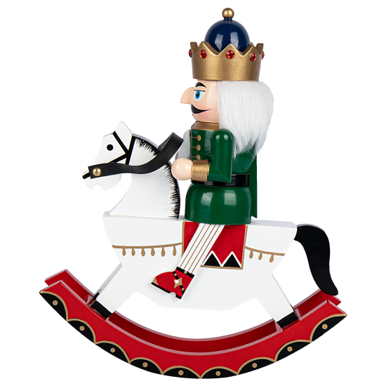 Декоративная фигура Щелкунчик на коне 30x24.5 см красный