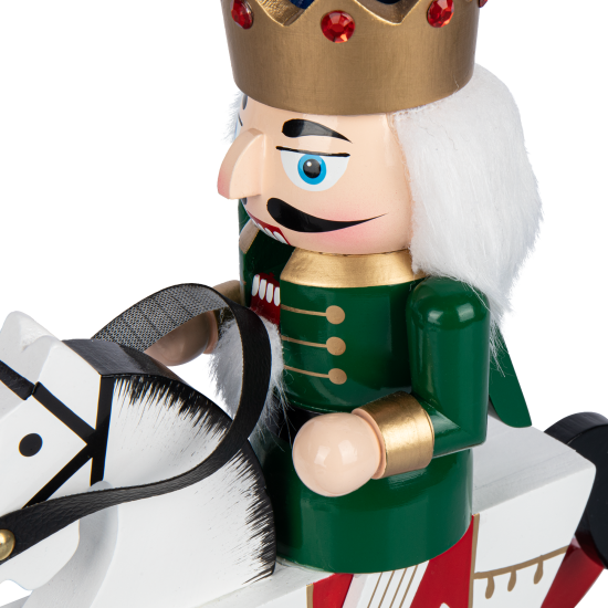 Декоративная фигура Щелкунчик на коне 30x24.5 см красный