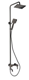 Душевая система Iron2 CAS2402 со смесителем 1 режим цвет черный матовый