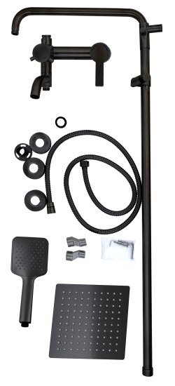 Душевая система Iron2 CAS2402 со смесителем 1 режим цвет черный матовый