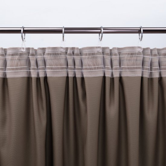 Штора на ленте со скрытыми петлями KREAFORTA Рим 200x310 см цвет коричневый