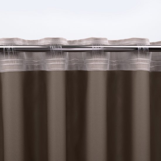 Штора на ленте со скрытыми петлями KREAFORTA Рим 200x310 см цвет коричневый