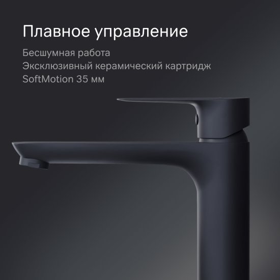Смеситель для раковины AM.PM Drive F9U92022 однорычажный на столешницу цвет черный матовый