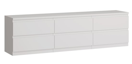 Тумба под телевизор Шведский стандарт Праксис 194.4x54.2x39.6 см ЛДСП цвет белый