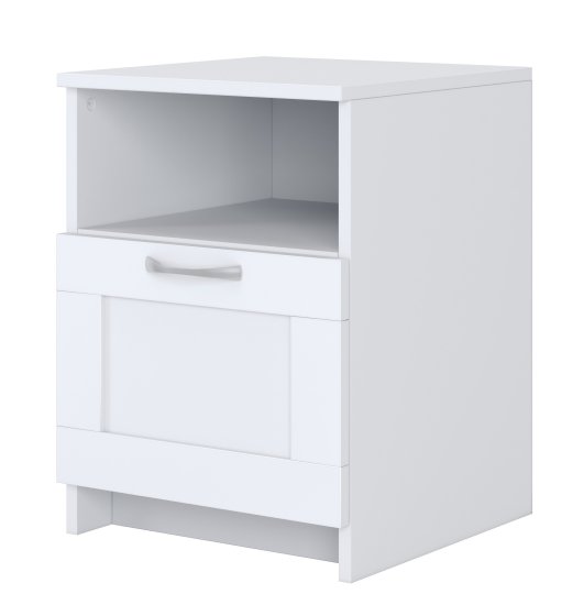 Тумба прикроватная 1 ящик Шведский стандарт Сириус 39.1x53.1x41.2 см ЛДСП цвет белый