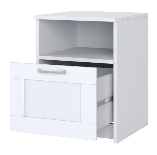 Тумба прикроватная 1 ящик Шведский стандарт Сириус 39.1x53.1x41.2 см ЛДСП цвет белый