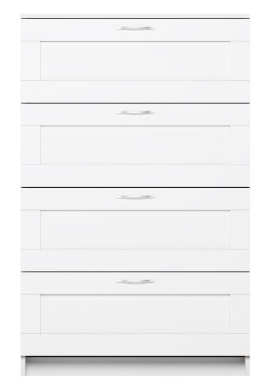 Комод Шведский стандарт Сириус 4 ящика 78.2x123.4x41.2 см ЛДСП цвет белый