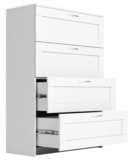 Комод Шведский стандарт Сириус 4 ящика 78.2x123.4x41.2 см ЛДСП цвет белый