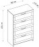Комод Шведский стандарт Сириус 4 ящика 78.2x123.4x41.2 см Кдсп цвет белый