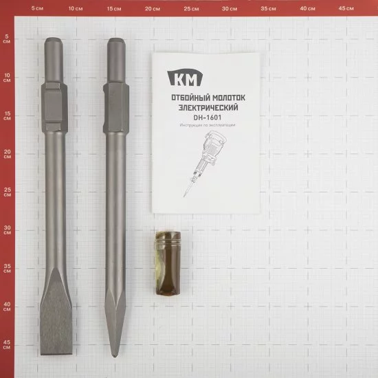 Отбойный молоток электрический КМ 1600 Вт 41 Дж HEX 30 (DH-1601)