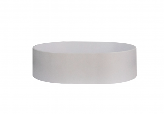 Раковина Mira Oval BM накладная 35 см литьевой мрамор цвет белый матовый