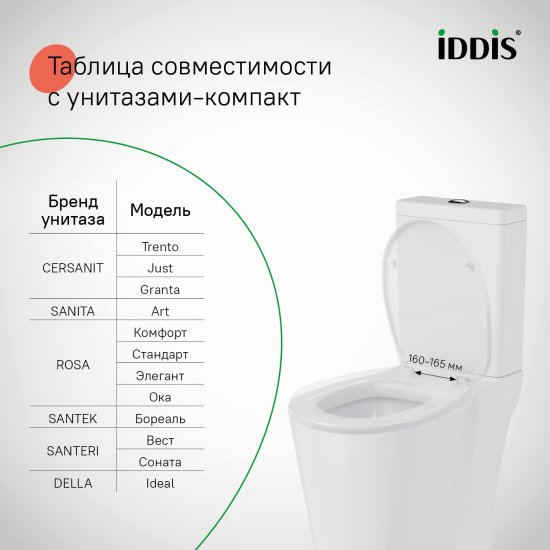 Сиденье для унитаза Iddis Оптима Хоум (Optima Home) 146WP00 цвет белый