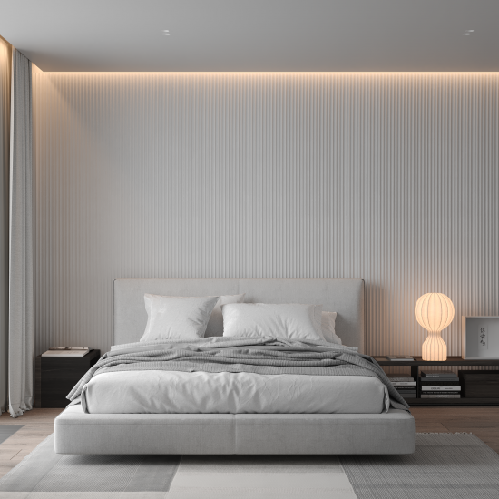 Панель МДФ Natur Волны белые 2760x122x12 мм 0.4 м²