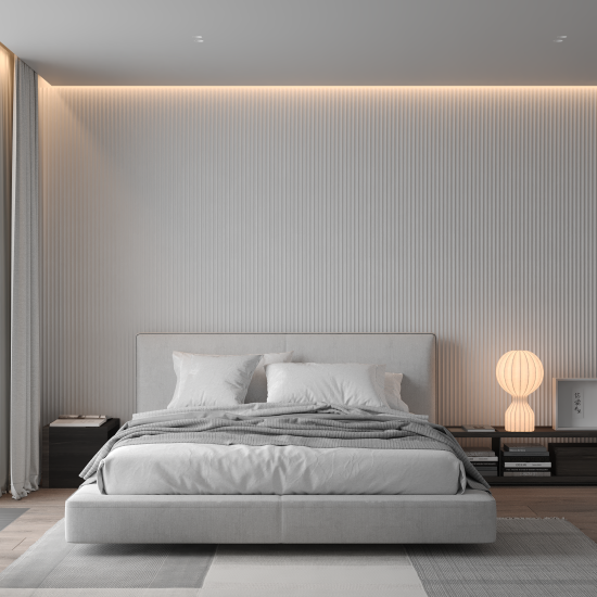 Панель МДФ Natur Волны белые 2760x122x12 мм 0.4 м²