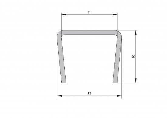 Профиль ПВХ П-образный 10x13x3000 мм
