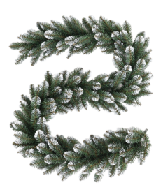 Гирлянда еловая Новая елка с белыми кончиками 2 м