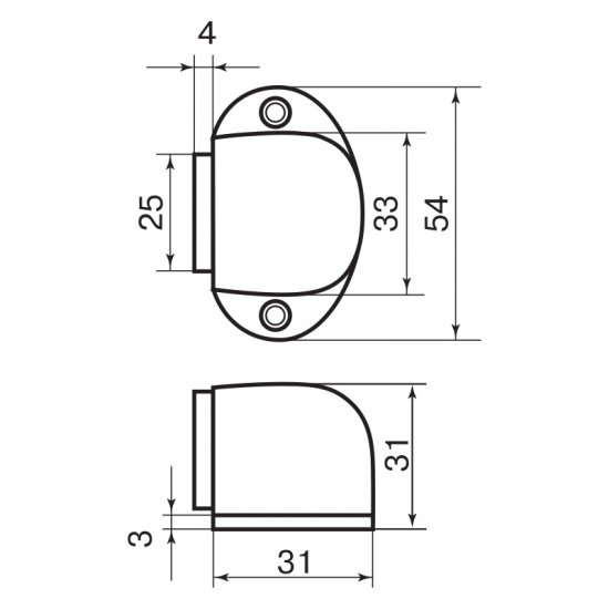 Упор дверной магнитный Palladium Стопор 02 - М AВ античная бронза